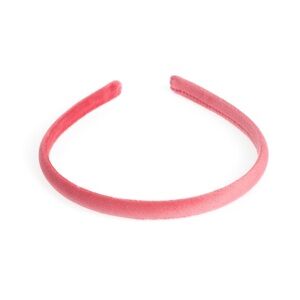 Pink velvet thin headband